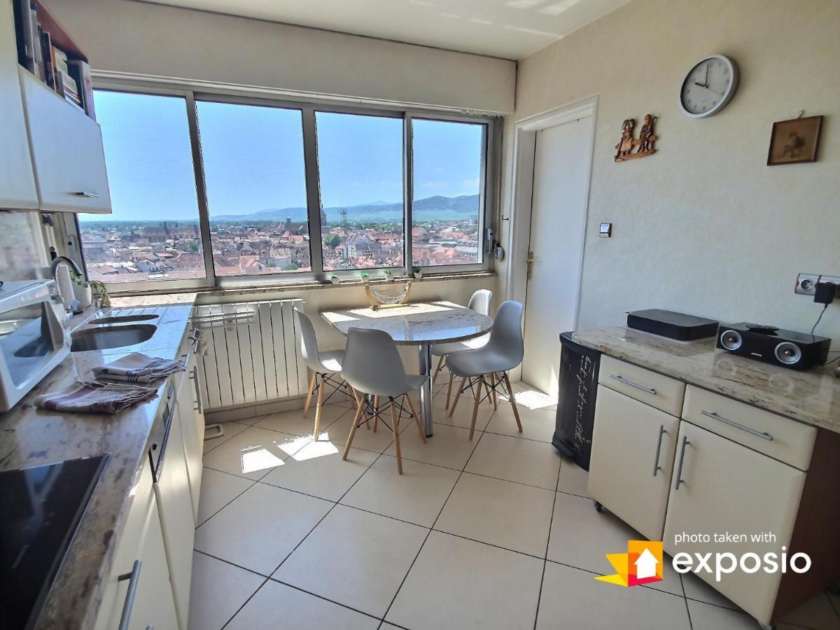 Bel Appartement Avec Vue Splendide Sur Toute La Ville De Colmar - Parking Gratuit Exterior foto